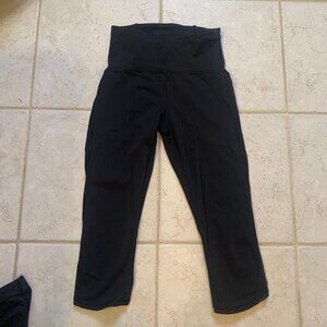 Lululemon Womens' Under High-Rise *Mesh Crop Black Size 4